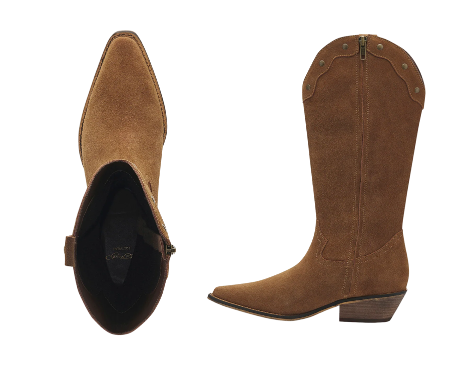 Ed Hardy Western Boot Crawling Dragon Tan