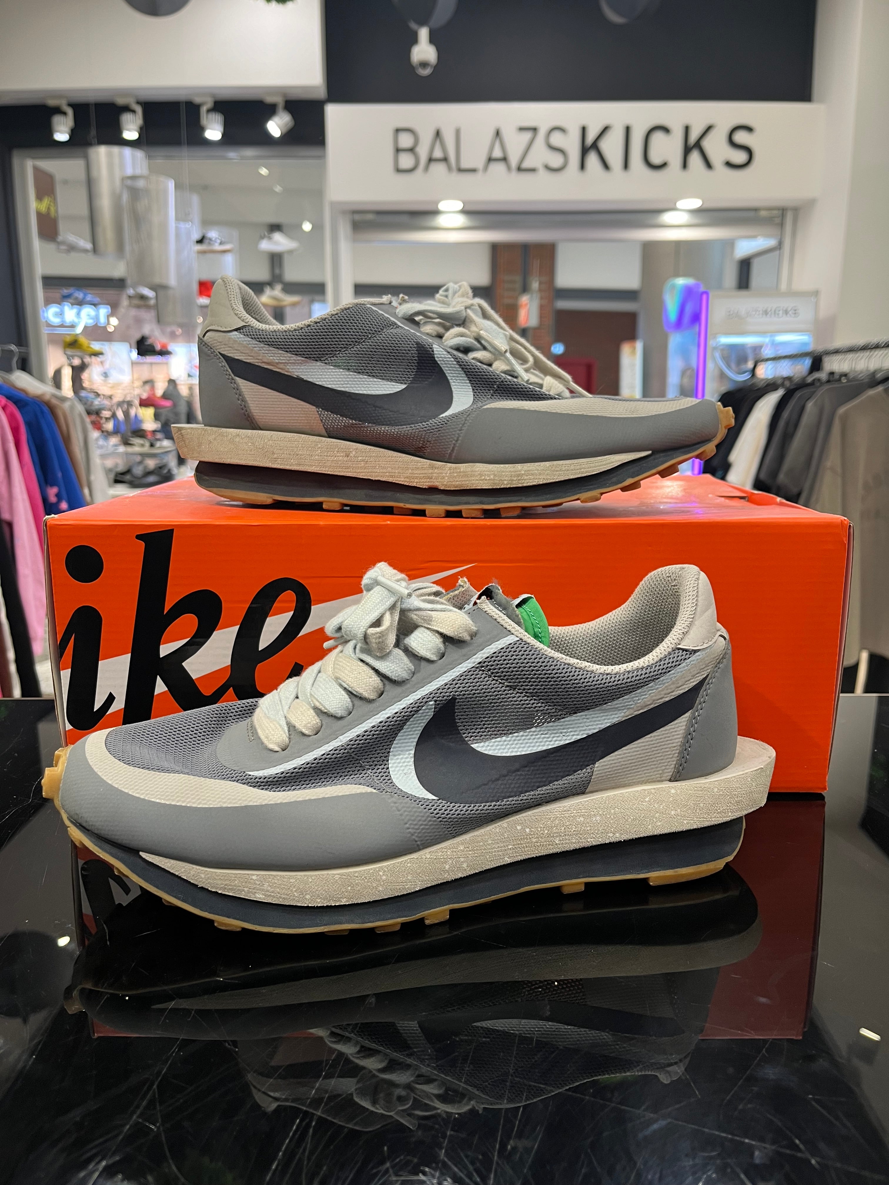 USED - Nike Sacai LD Waffle Cool Grey