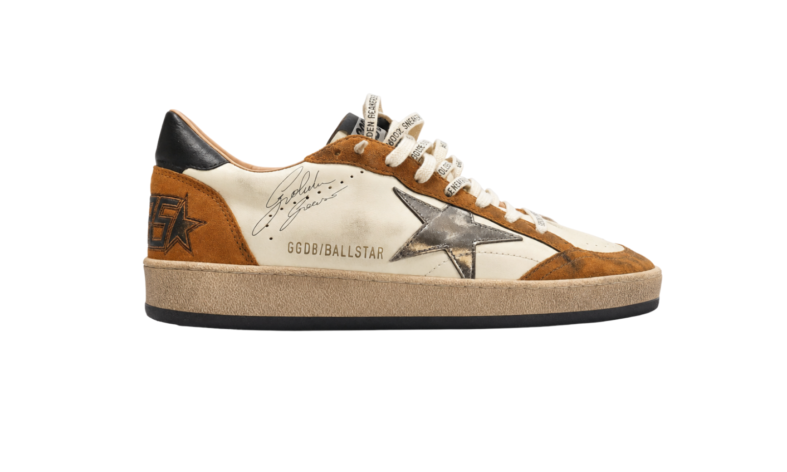 Golden Goose Ball Star Distressed Suede Leather Brown