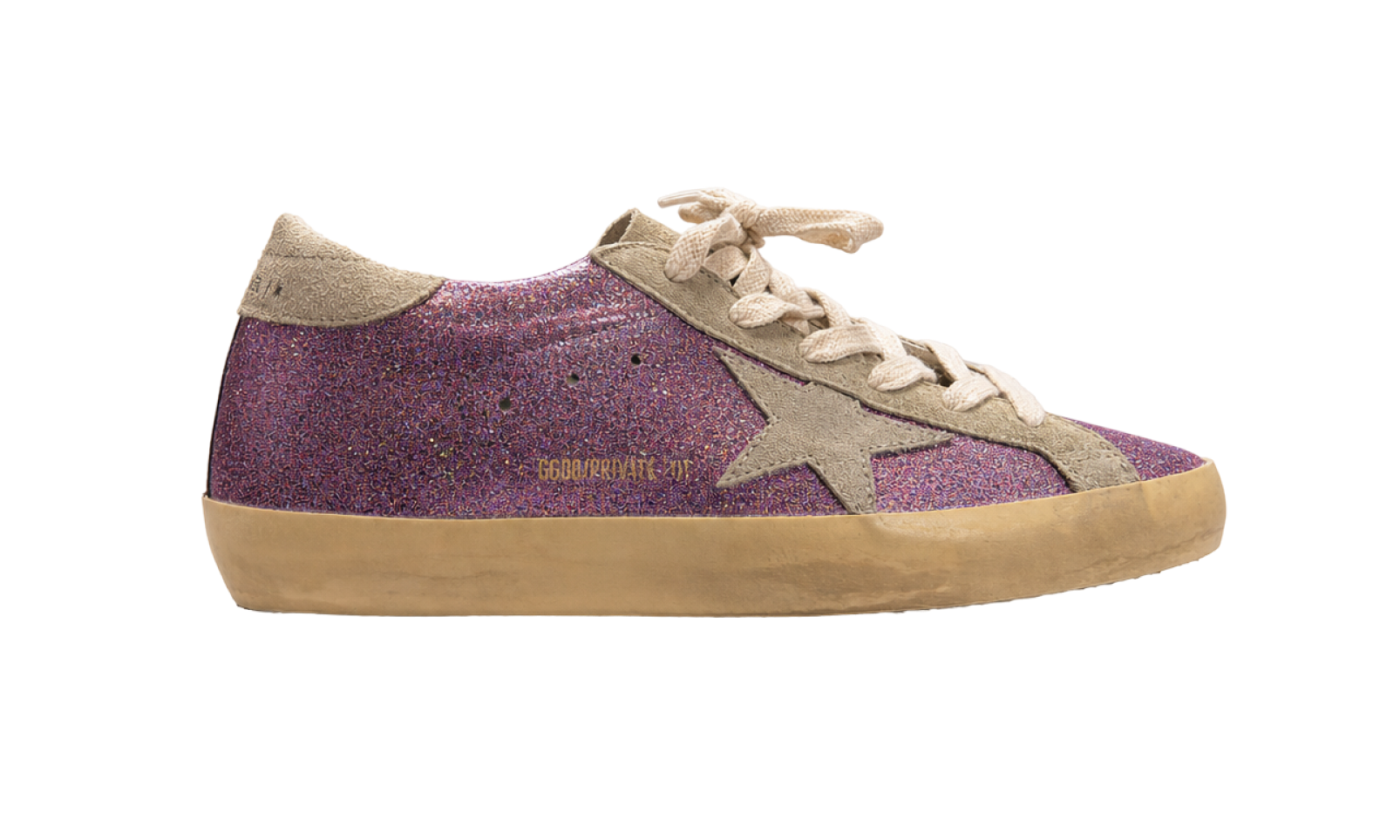 Golden Goose Superstar Pink Glitter Suede Star