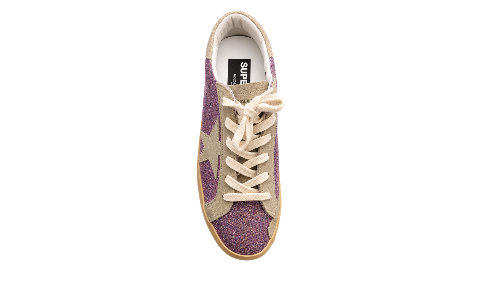 Golden Goose Superstar Pink Glitter Suede Star