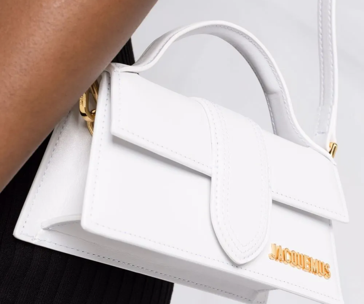 Jacquemus The Bambino Mini Flip Bag White