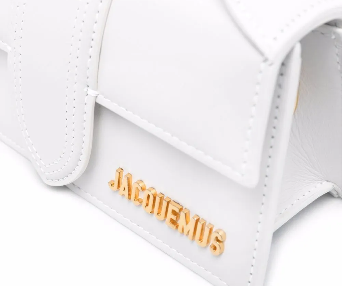 Jacquemus The Bambino Mini Flip Bag White