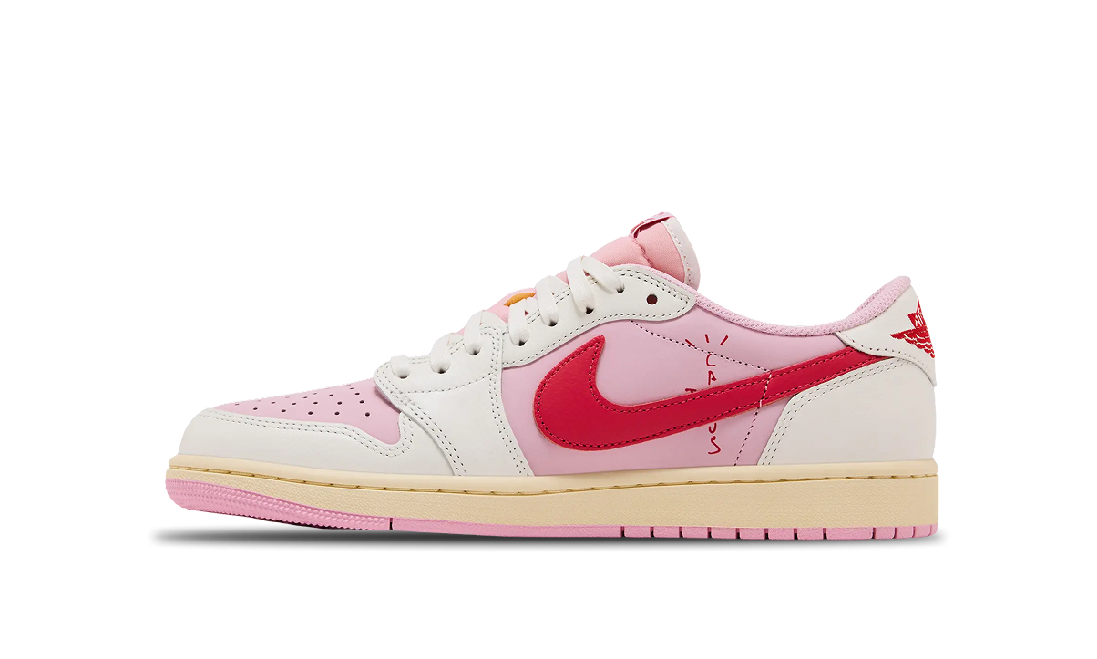 Air Jordan 1 Retro Low OG SP Travis Scott Sail Tropical Pink