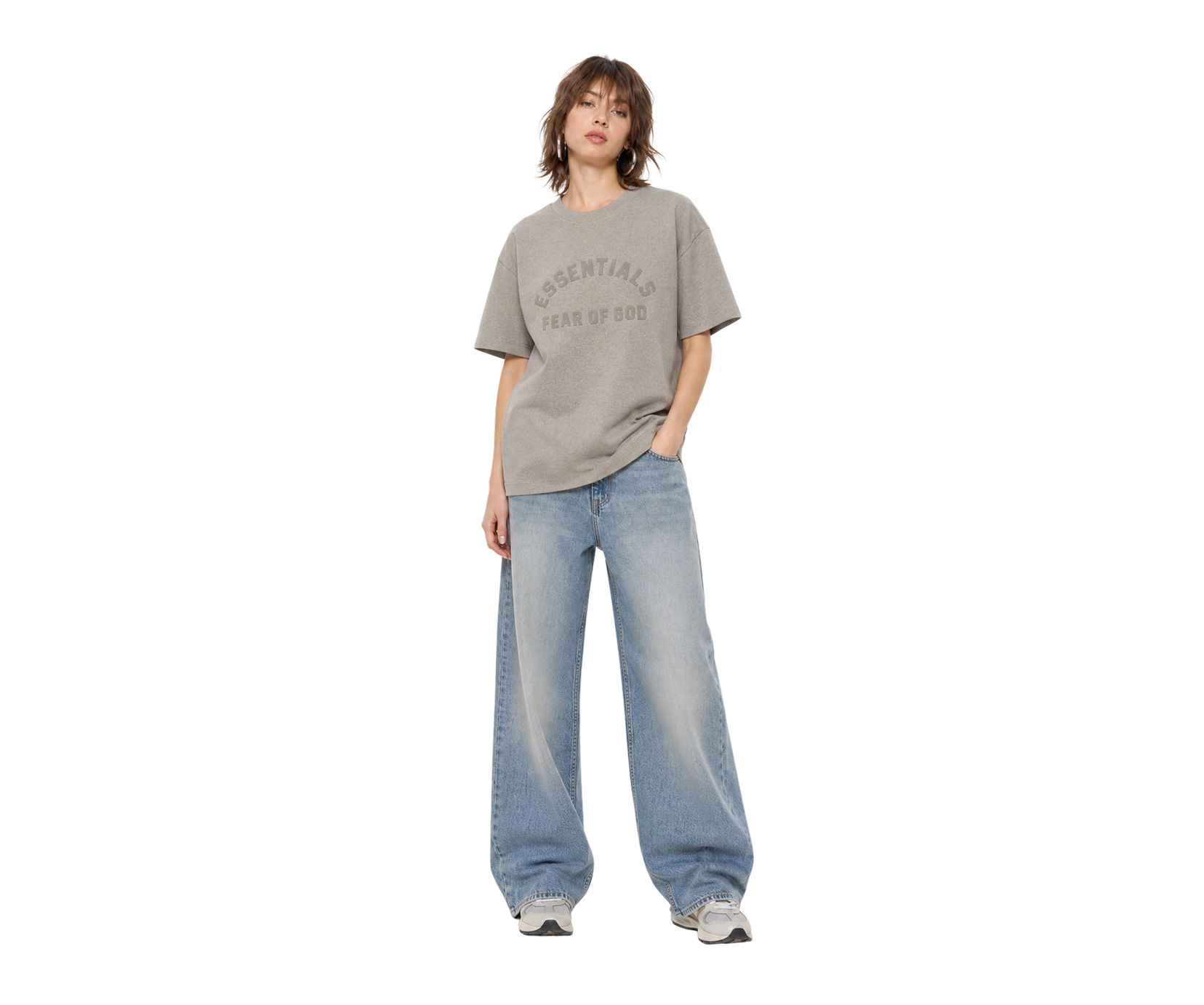 Logo-Appliquéd Cotton-Blend Jersey T-Shirt Mushroom