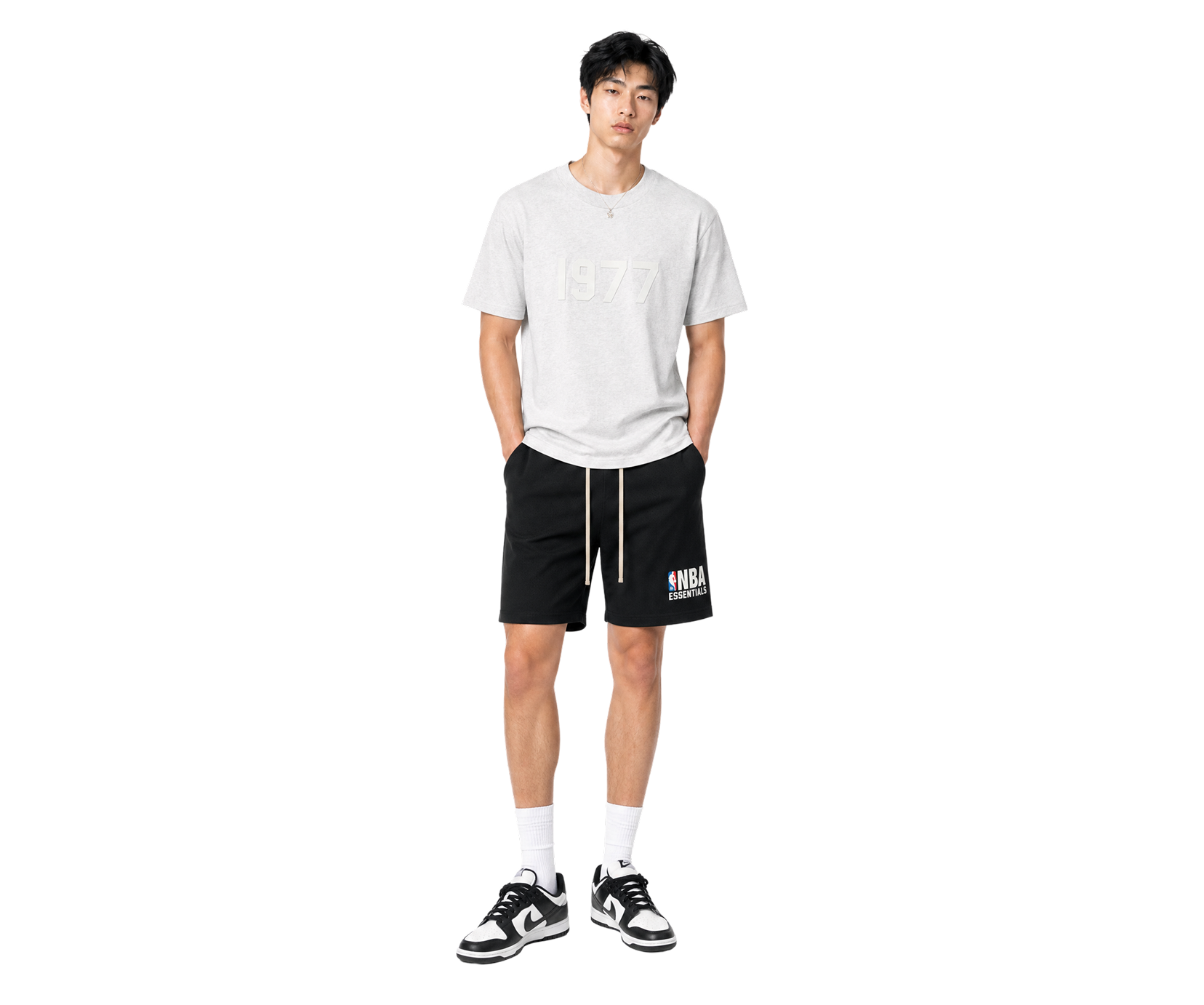 Pantaloni scurți de trening Fear of God Essentials NBA, negri