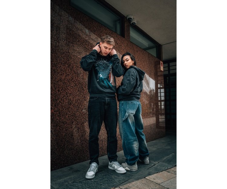 Thorned Mask Oversize Hoodie