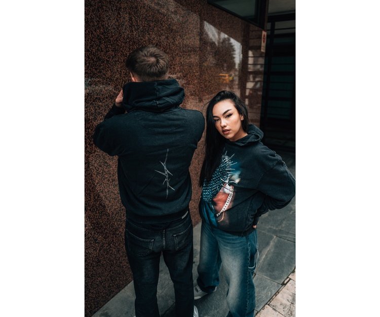 Thorned Mask Oversize Hoodie