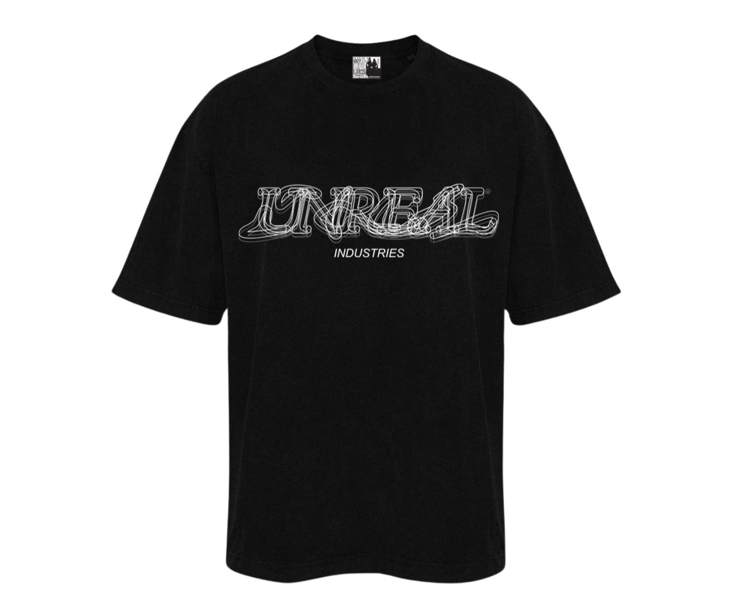 UNREAL Wire Puff print Tee Jet Black