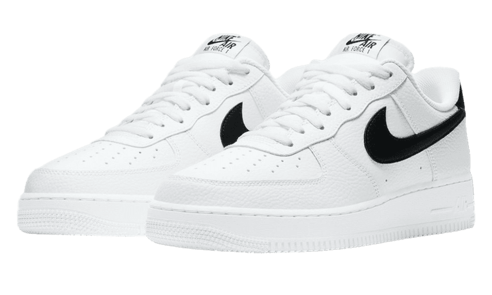 Nike Air Force 1 '07 White Black Pebbled Leather