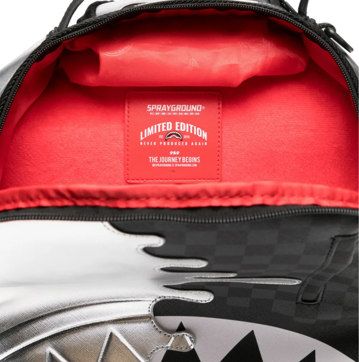 SPRAYGROUND SILVER SIDE DRIP BACKPACK