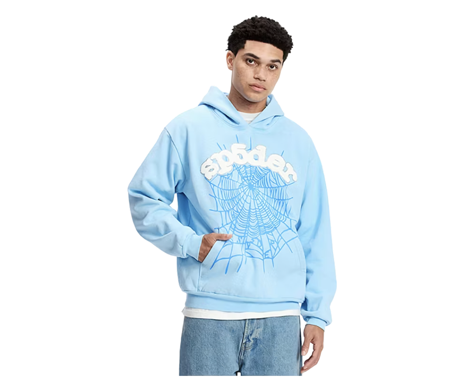 SP5DER Sky Hoodie Light Blue