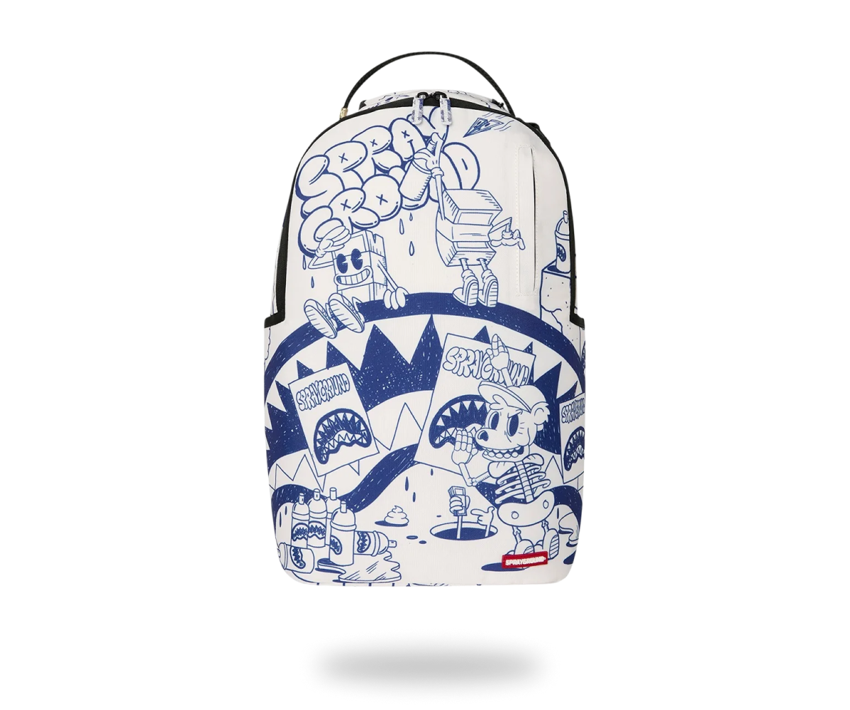 SPRAYGROUND BLUE INK DOODLE BACKPACK