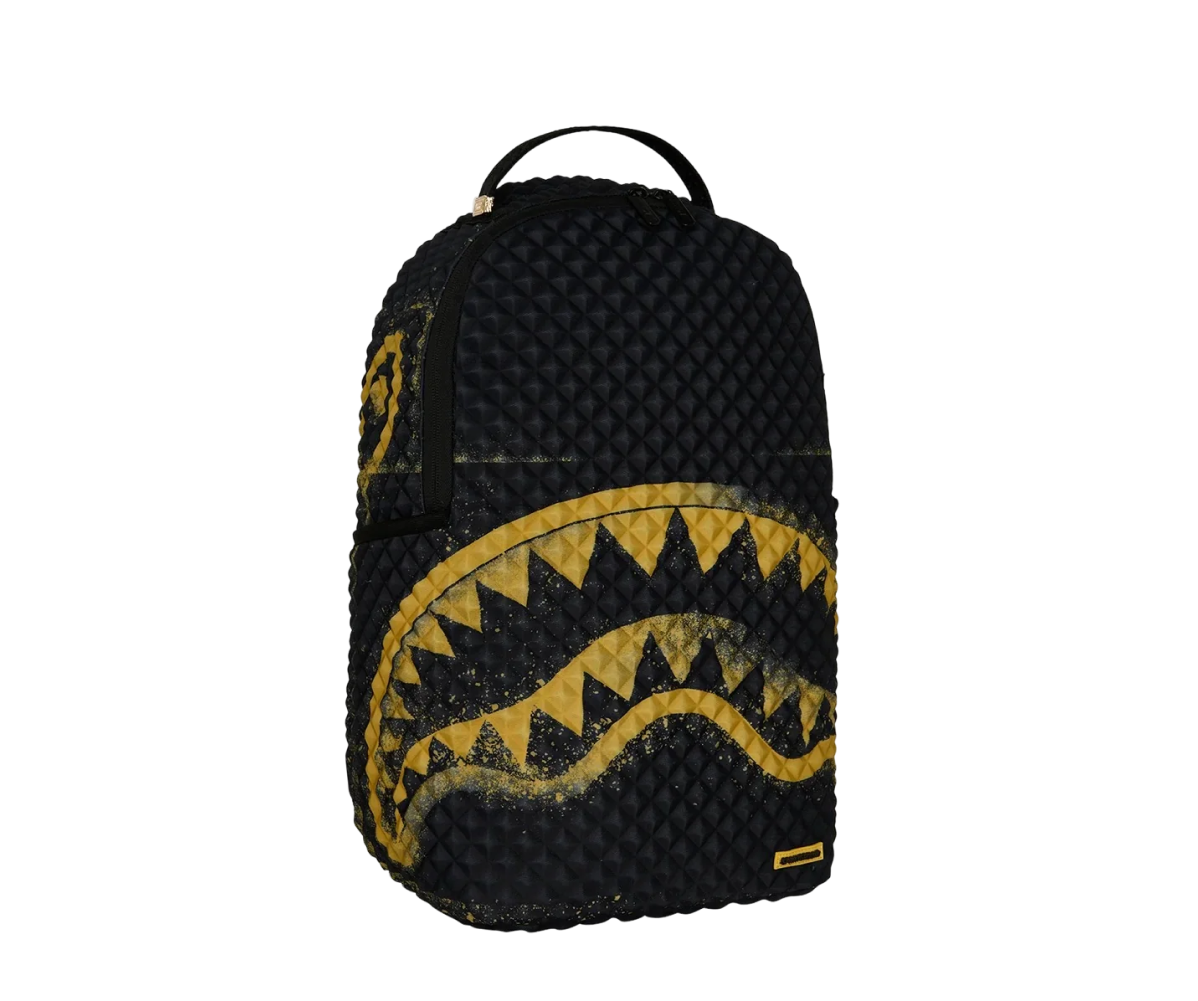 SPRAYGROUND PYRAMID STENCIL SHARK BACKPACK BLACK