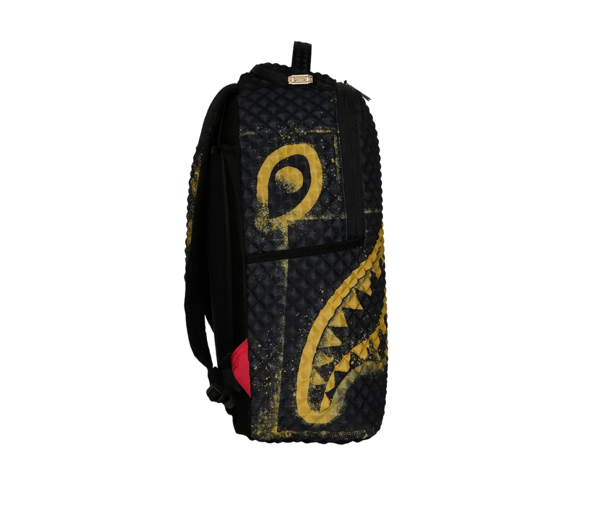 SPRAYGROUND PYRAMID STENCIL SHARK BACKPACK BLACK