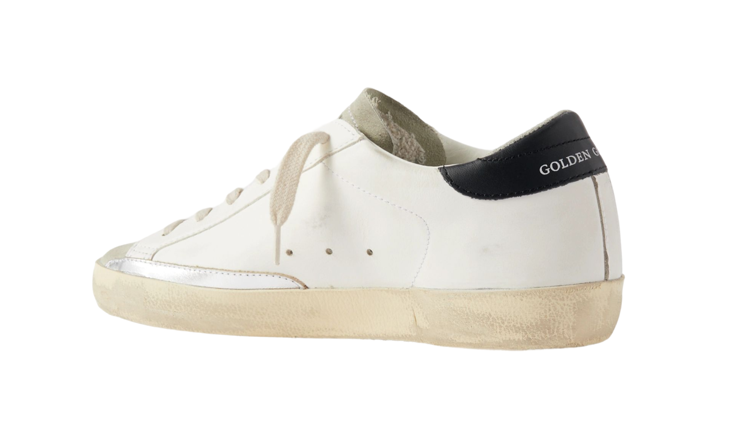 Golden Goose Superstar Black Heel / Polka Dot Star / Suede Toe