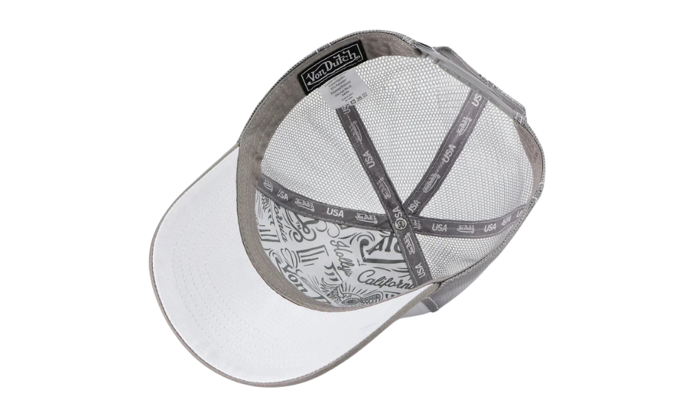 Von Dutch Boston Trucker Cap White Grey