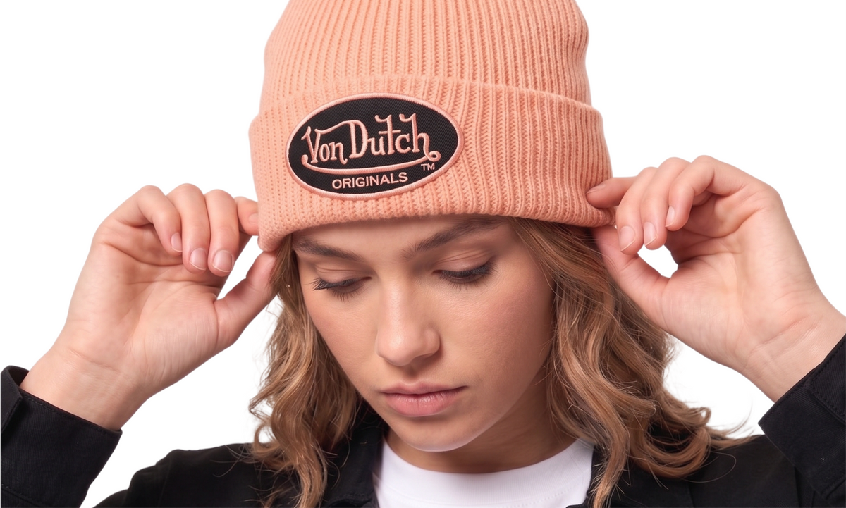 Von Dutch Beanie Peach