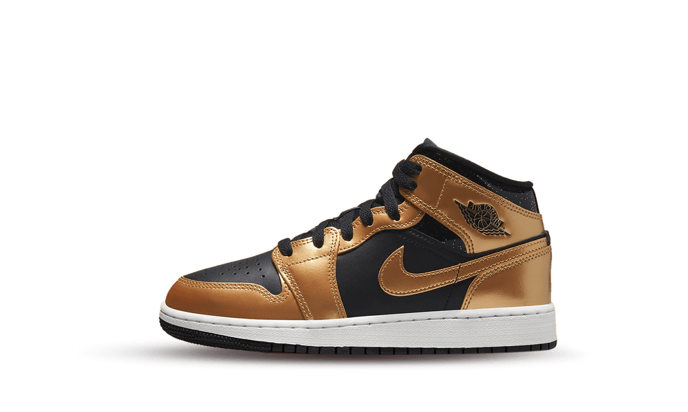 Air Jordan 1 Mid Se Metallic Gold Negru (38)