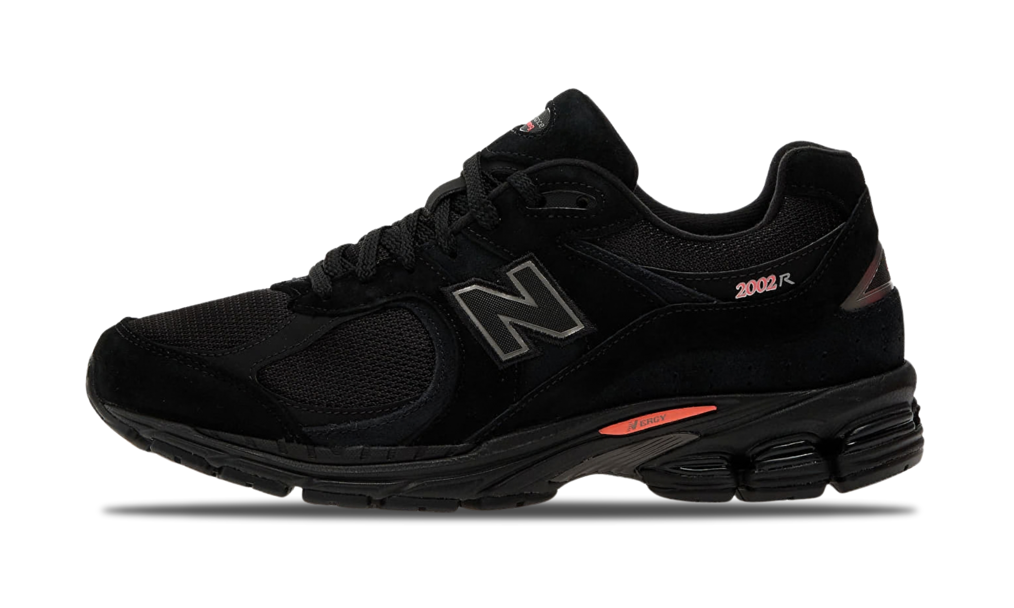 New Balance 2002R Black Castlerock Red