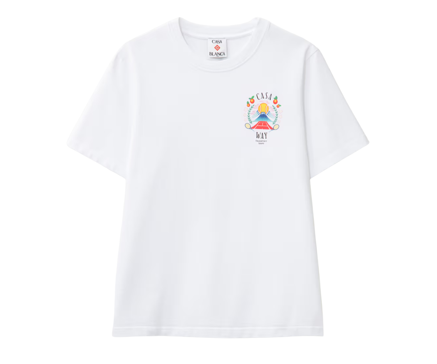White Casablanca Casa Way Mountain printed t-shirt.