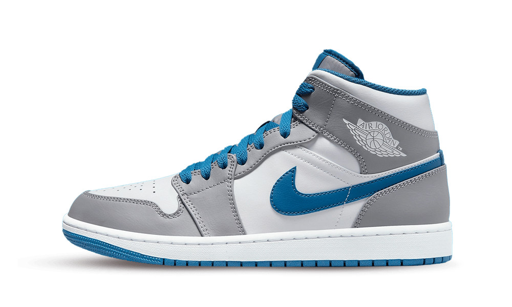 Air Jordan 1 Mid True Blue Cement