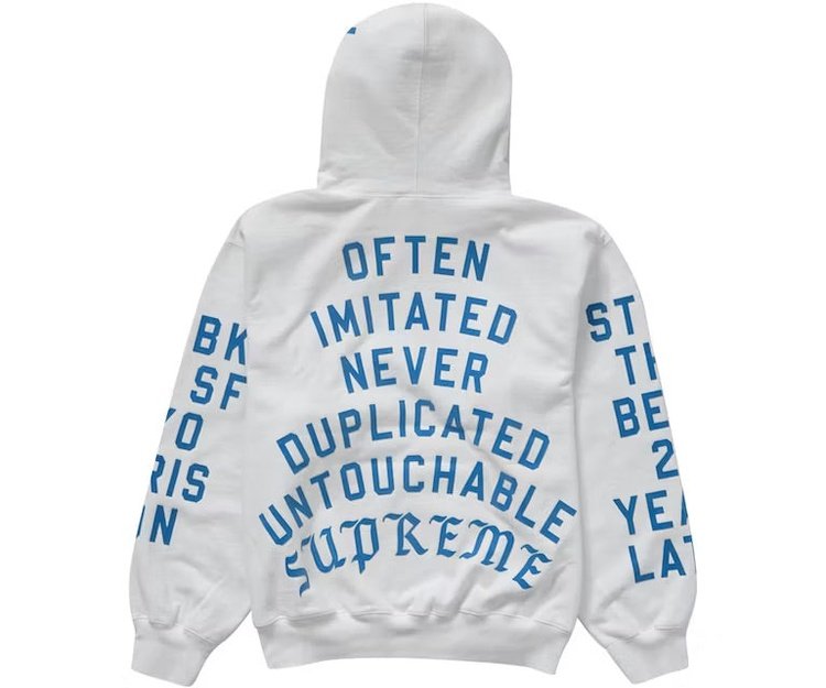 Supreme Team Flocked Hooded Sweatshirt