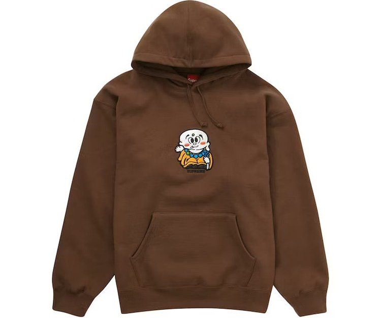 Supreme AOI Buddha Hooded Sweatshirt Brown