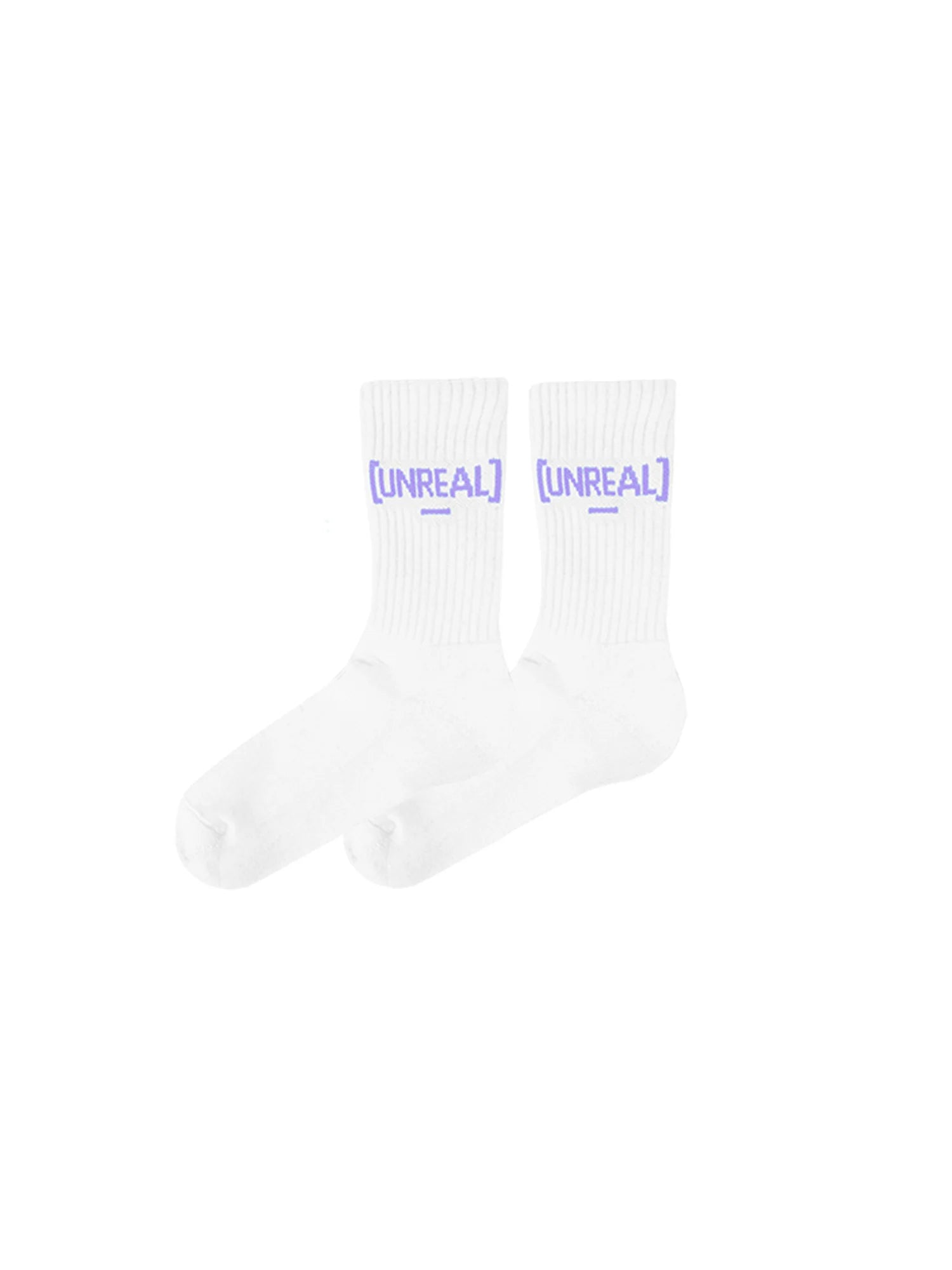 UNREAL - White/Purple logo Socks