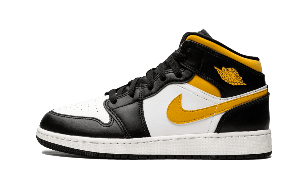 Air Jordan 1 Mid White Pollen Black