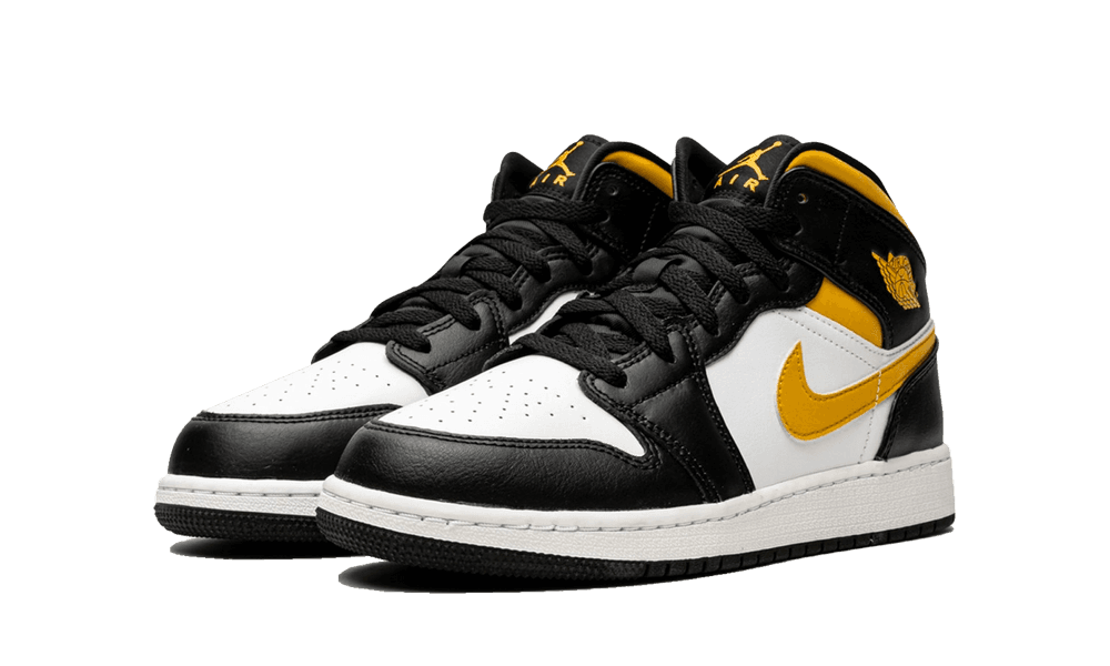 Air Jordan 1 Mid White Pollen Black