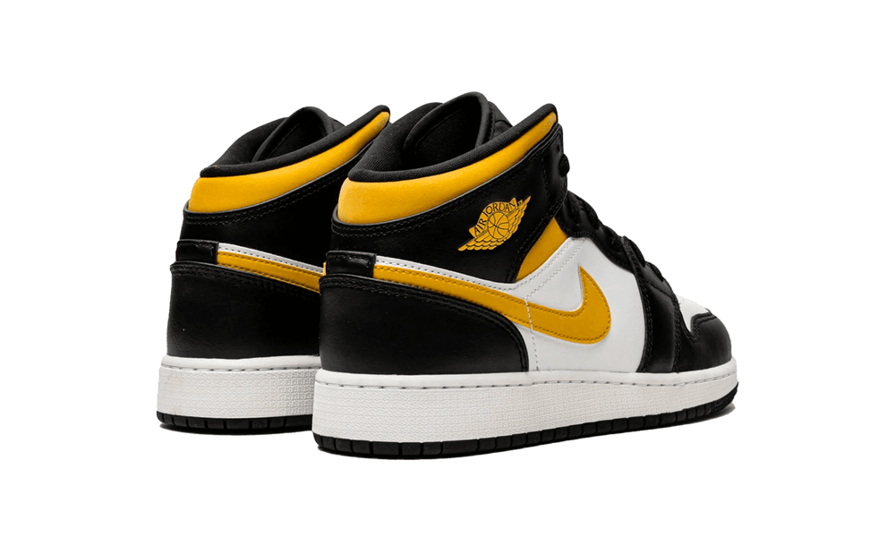 Air Jordan 1 Mid White Pollen Black