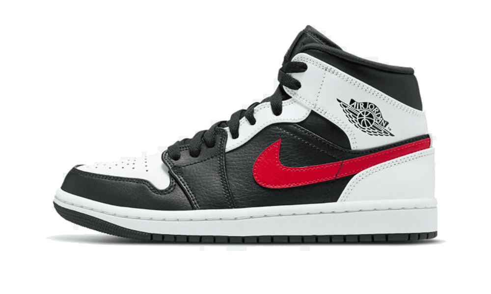 Air Jordan 1 Mid Negru Chile Roșu Alb