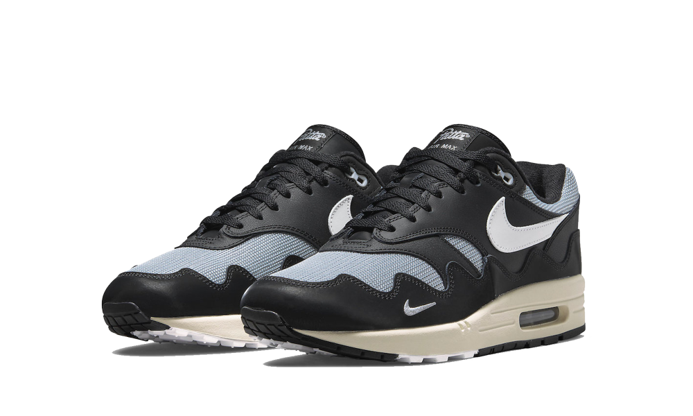 Nike Air Max 1 Patta Waves Metallic Silver Alb Negru
