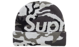 Căciulă Supreme Camo cu logo mare, model Snow Camo