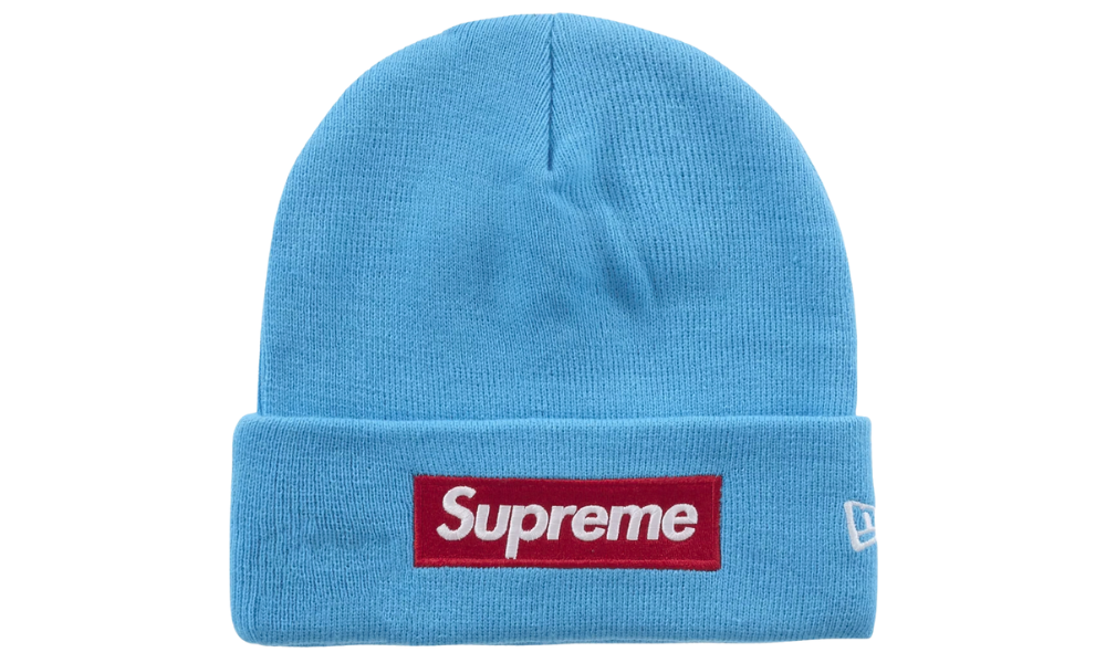 Supreme New Era Box Logo Beanie FW25 Light Blue