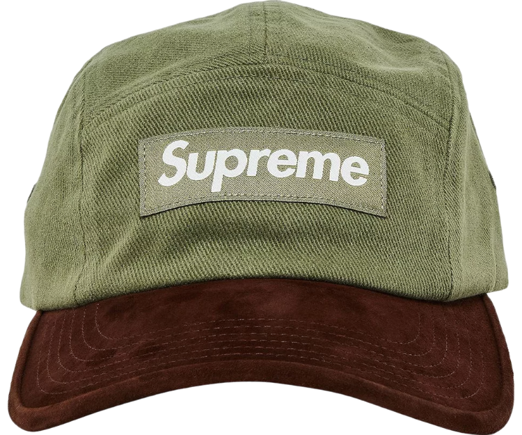 Supreme Suede Visor Camp Cap 'Light Olive'