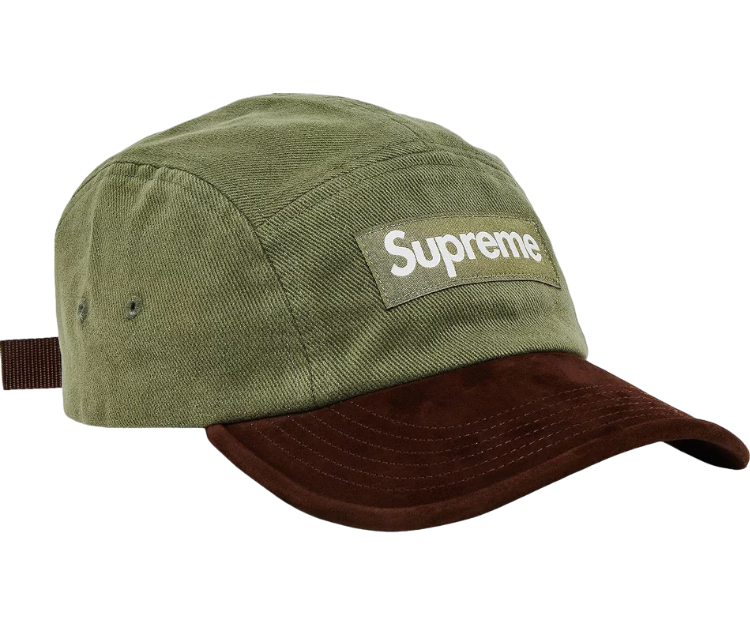 Supreme Suede Visor Camp Cap 'Light Olive'