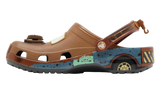 Crocs x Cars 'Mater' kids' clogs with tow truck design.
