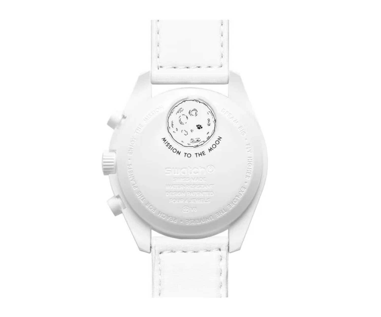 Swatch x Omega Bioceramic Moonswatch Mission To Moonphase Snoopy White