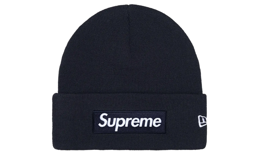 Supreme New Era Box Logo Beanie FW25 Navy