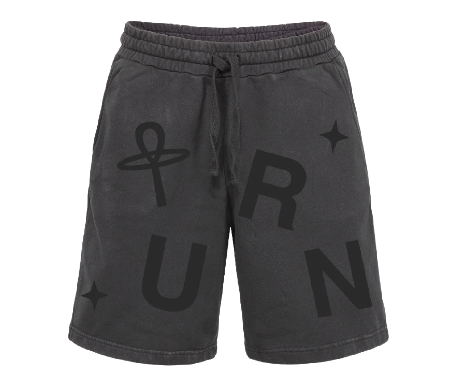 UNREAL Letters Short Washed Black