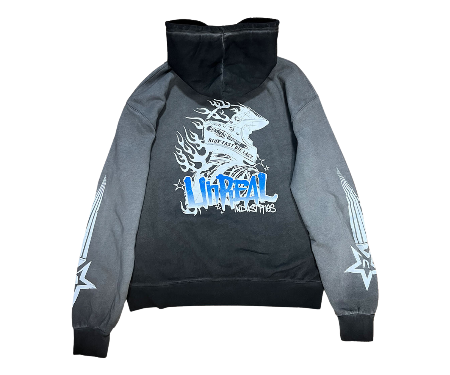 UNREAL RACING Hoodie Washed