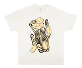KAWS csontváz mintás fehér póló