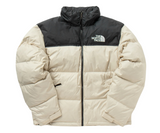 The North Face 1996 Retro Nuptse jacket in gravel with black upper panel.