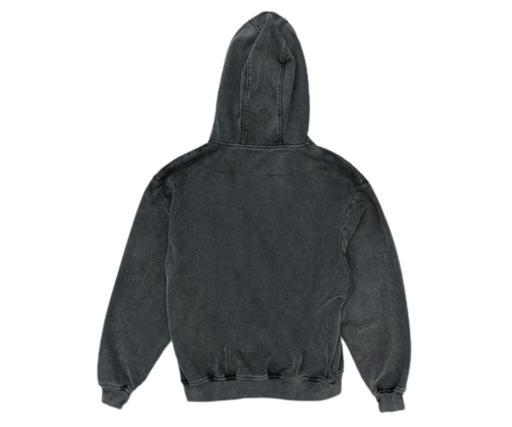 UNREAL OG Iron logo Hoodie Stone Washed Black
