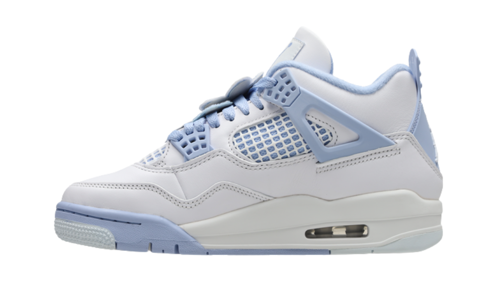 Air Jordan 4 Retro Alb-Aluminiu cu nuanțe de albastru