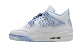 Air Jordan 4 Retro White Aluminum Blue Tint sneakers.