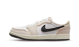 Air Jordan 1 Retro Low OG EX 'Coconut Milk' sneaker in white and beige.
