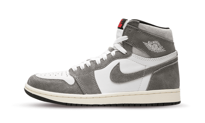 Air Jordan 1 Retro High OG 'Washed Black' sneaker with grey and white accents.